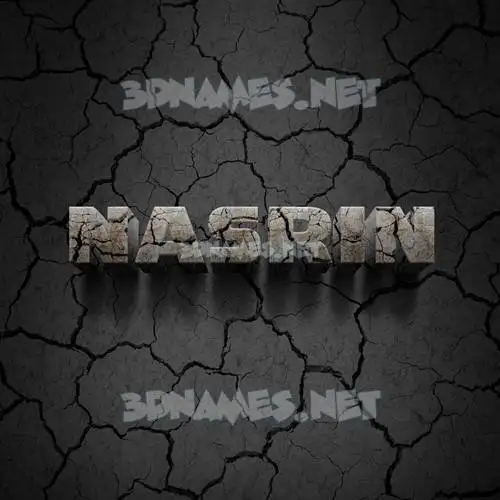 nasrin in Cracked Stone style - 3D name wallpaper