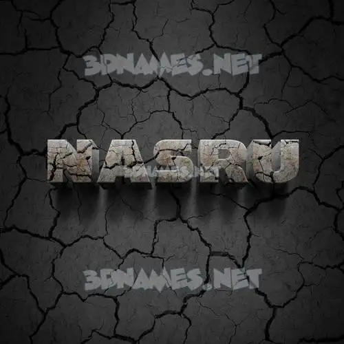 nasru in Cracked Stone style - 3D name wallpaper nasru in Cracked Stone style - 3D name wallpaper