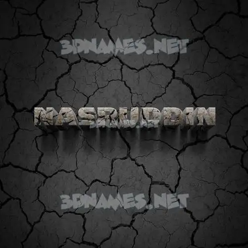 nasruddin in Cracked Stone style - 3D name wallpaper nasruddin in Cracked Stone style - 3D name wallpaper