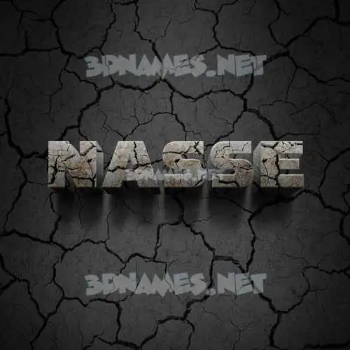 nasse in Cracked Stone style - 3D name wallpaper nasse in Cracked Stone style - 3D name wallpaper