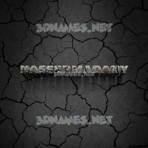nassermadany in Cracked Stone style - 3D name wallpaper