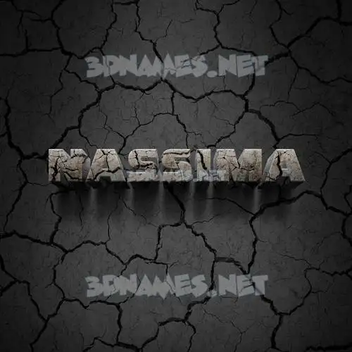 nassima in Cracked Stone style - 3D name wallpaper