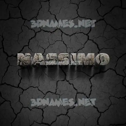 nassimo in Cracked Stone style - 3D name wallpaper nassimo in Cracked Stone style - 3D name wallpaper