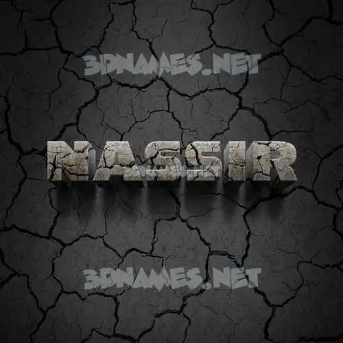 nassir in Cracked Stone style - 3D name wallpaper nassir in Cracked Stone style - 3D name wallpaper