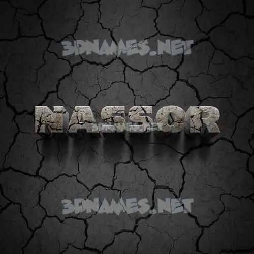 nassor in Cracked Stone style - 3D name wallpaper nassor in Cracked Stone style - 3D name wallpaper
