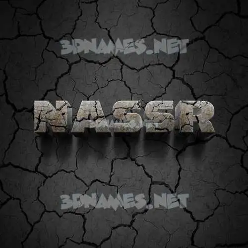nassr in Cracked Stone style - 3D name wallpaper nassr in Cracked Stone style - 3D name wallpaper