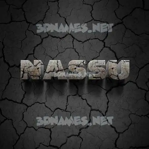 nassu in Cracked Stone style - 3D name wallpaper nassu in Cracked Stone style - 3D name wallpaper