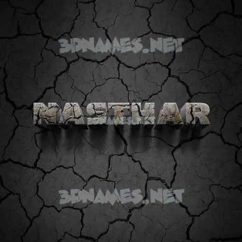 nasthar in Cracked Stone style - 3D name wallpaper