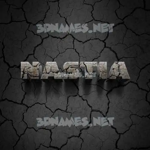 nastia in Cracked Stone style - 3D name wallpaper