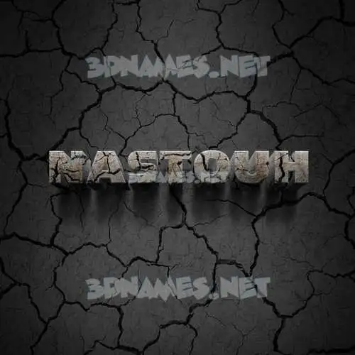 nastouh in Cracked Stone style - 3D name wallpaper nastouh in Cracked Stone style - 3D name wallpaper