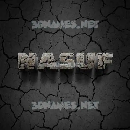 nasuf in Cracked Stone style - 3D name wallpaper nasuf in Cracked Stone style - 3D name wallpaper
