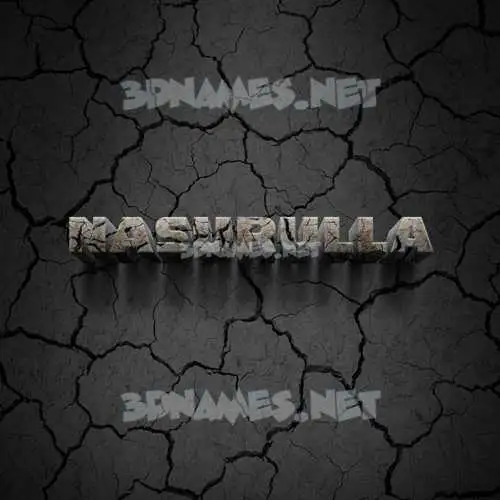 nasurulla in Cracked Stone style - 3D name wallpaper