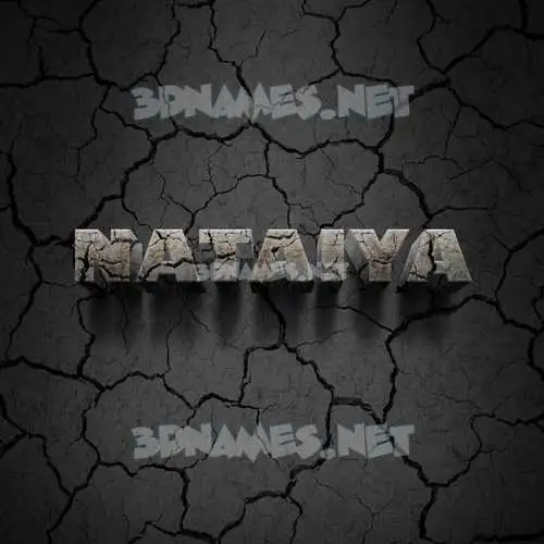 nataiya in Cracked Stone style - 3D name wallpaper