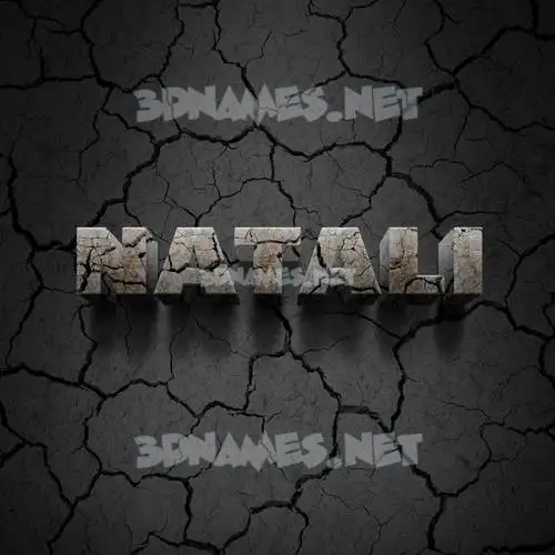 natali in Cracked Stone style - 3D name wallpaper