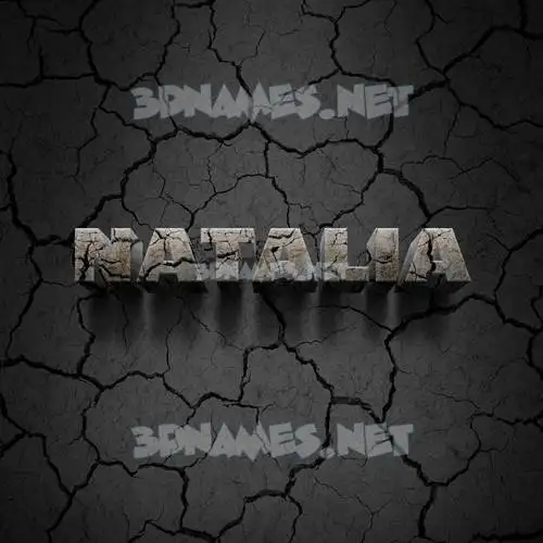 natalia in Cracked Stone style - 3D name wallpaper natalia in Cracked Stone style - 3D name wallpaper