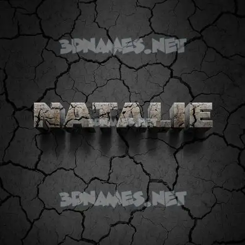 natalie in Cracked Stone style - 3D name wallpaper
