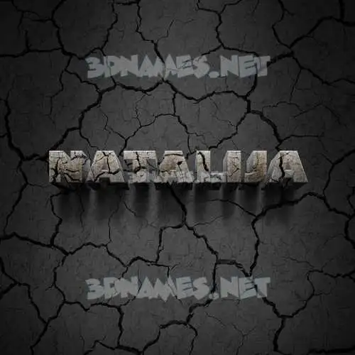 natalija in Cracked Stone style - 3D name wallpaper