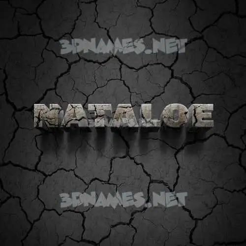 nataloe in Cracked Stone style - 3D name wallpaper nataloe in Cracked Stone style - 3D name wallpaper