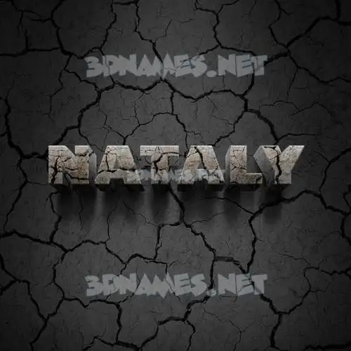 nataly in Cracked Stone style - 3D name wallpaper nataly in Cracked Stone style - 3D name wallpaper