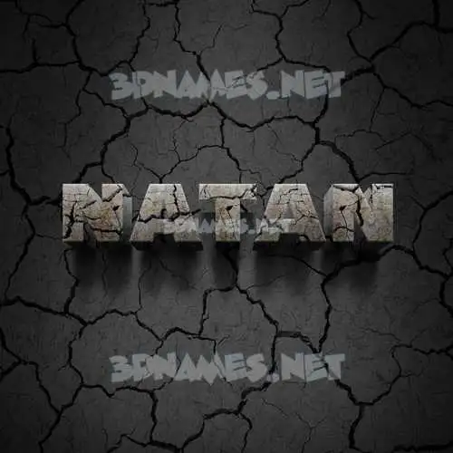 natan in Cracked Stone style - 3D name wallpaper natan in Cracked Stone style - 3D name wallpaper