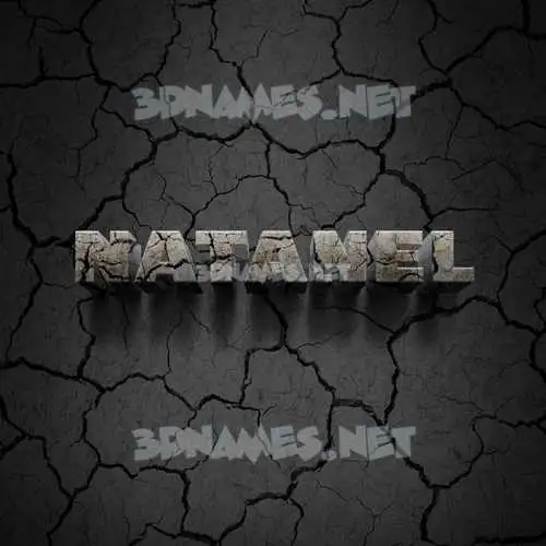 natanel in Cracked Stone style - 3D name wallpaper