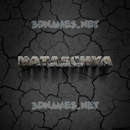nataschya in Cracked Stone style - 3D name wallpaper