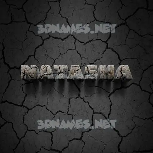 natasha in Cracked Stone style - 3D name wallpaper