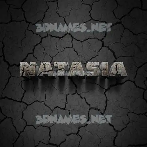 natasia in Cracked Stone style - 3D name wallpaper natasia in Cracked Stone style - 3D name wallpaper