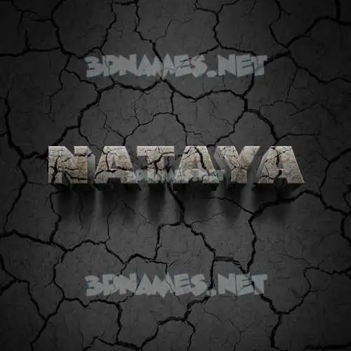 nataya in Cracked Stone style - 3D name wallpaper nataya in Cracked Stone style - 3D name wallpaper
