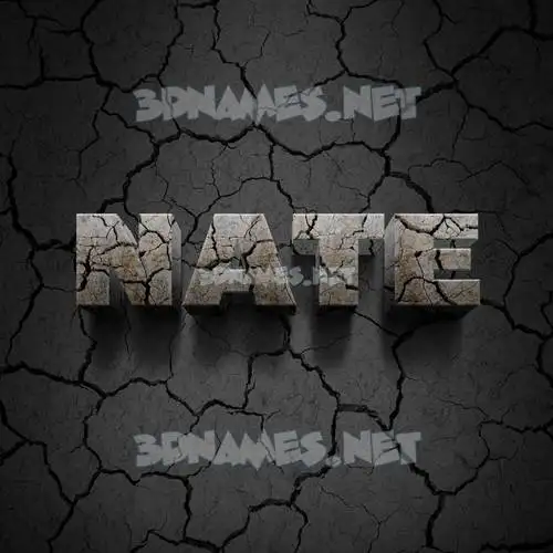 nate in Cracked Stone style - 3D name wallpaper nate in Cracked Stone style - 3D name wallpaper