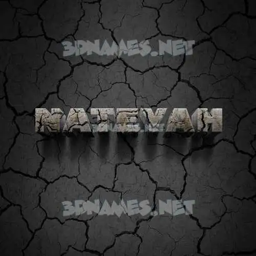 nateyah in Cracked Stone style - 3D name wallpaper