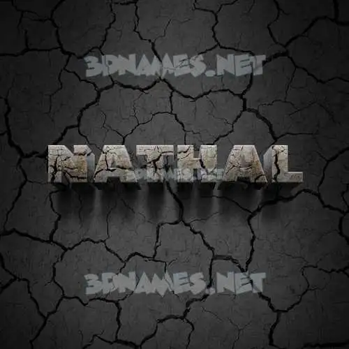 nathal in Cracked Stone style - 3D name wallpaper nathal in Cracked Stone style - 3D name wallpaper