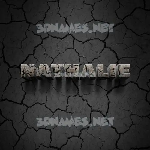 nathalie in Cracked Stone style - 3D name wallpaper nathalie in Cracked Stone style - 3D name wallpaper