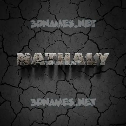 nathaly in Cracked Stone style - 3D name wallpaper