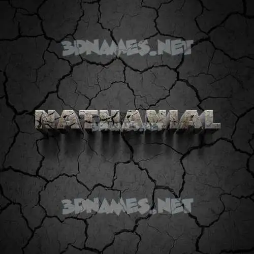 nathanial in Cracked Stone style - 3D name wallpaper nathanial in Cracked Stone style - 3D name wallpaper