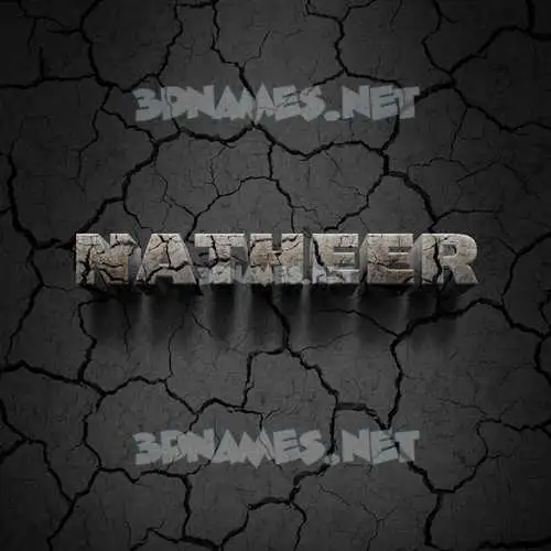 natheer in Cracked Stone style - 3D name wallpaper natheer in Cracked Stone style - 3D name wallpaper