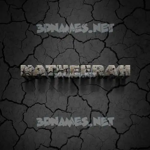 natheerah in Cracked Stone style - 3D name wallpaper