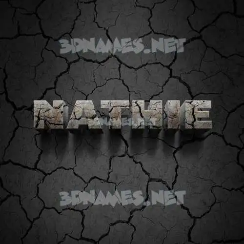 nathie in Cracked Stone style - 3D name wallpaper