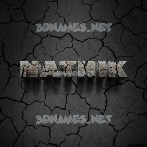 nathik in Cracked Stone style - 3D name wallpaper nathik in Cracked Stone style - 3D name wallpaper