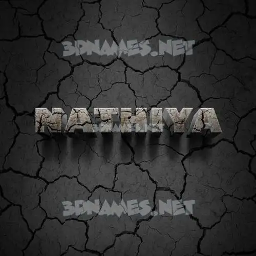 nathiya in Cracked Stone style - 3D name wallpaper