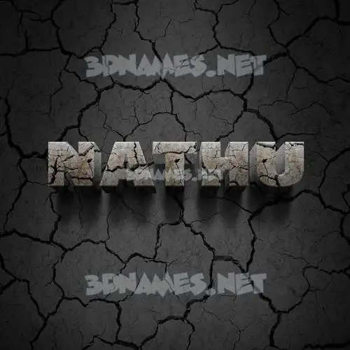 nathu in Cracked Stone style - 3D name wallpaper