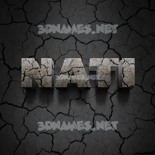 nati in Cracked Stone style - 3D name wallpaper nati in Cracked Stone style - 3D name wallpaper
