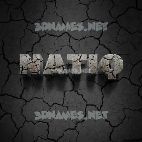 natiq in Cracked Stone style - 3D name wallpaper