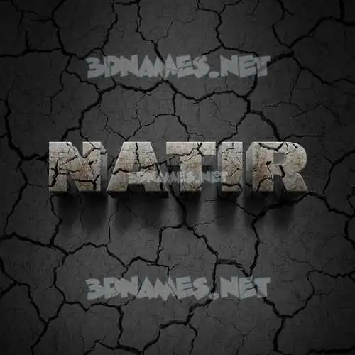 natir in Cracked Stone style - 3D name wallpaper natir in Cracked Stone style - 3D name wallpaper