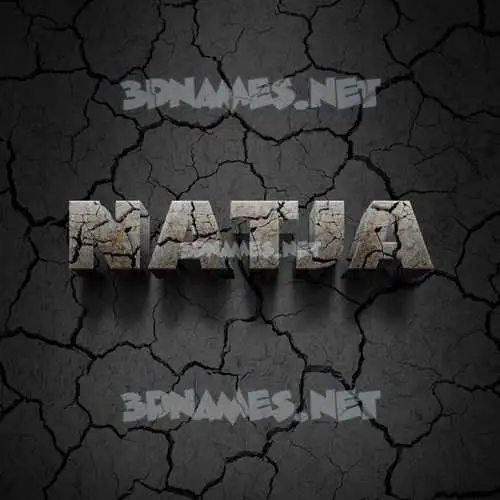 natja in Cracked Stone style - 3D name wallpaper natja in Cracked Stone style - 3D name wallpaper