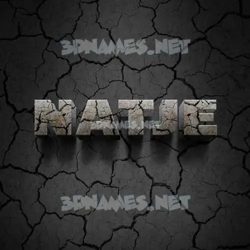 natje in Cracked Stone style - 3D name wallpaper natje in Cracked Stone style - 3D name wallpaper