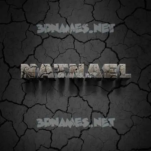 natnael in Cracked Stone style - 3D name wallpaper