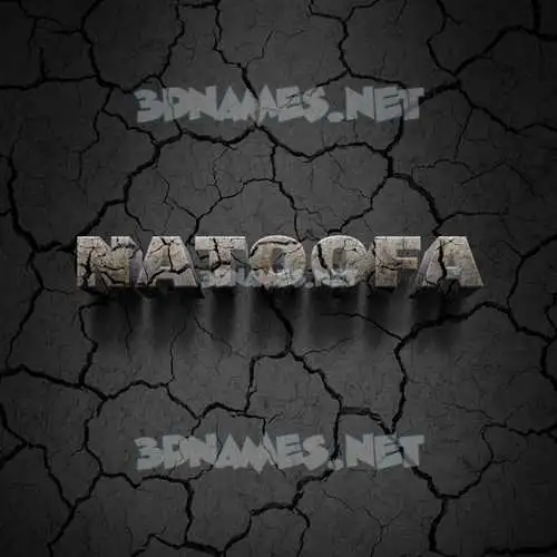natoofa in Cracked Stone style - 3D name wallpaper natoofa in Cracked Stone style - 3D name wallpaper