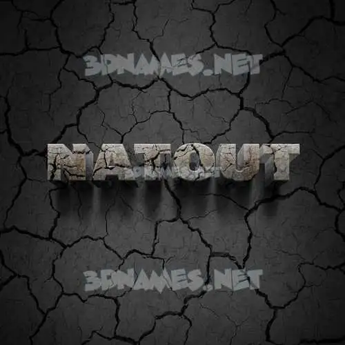 natout in Cracked Stone style - 3D name wallpaper natout in Cracked Stone style - 3D name wallpaper