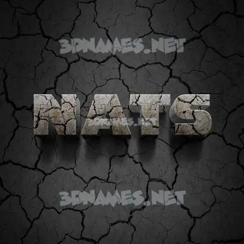 nats in Cracked Stone style - 3D name wallpaper nats in Cracked Stone style - 3D name wallpaper